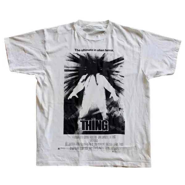 90S J0Hn C@Rptener'S The Thing Negative T-Shirt Vintage Graphic Shirt Retro Y2K Outfits Tshirt