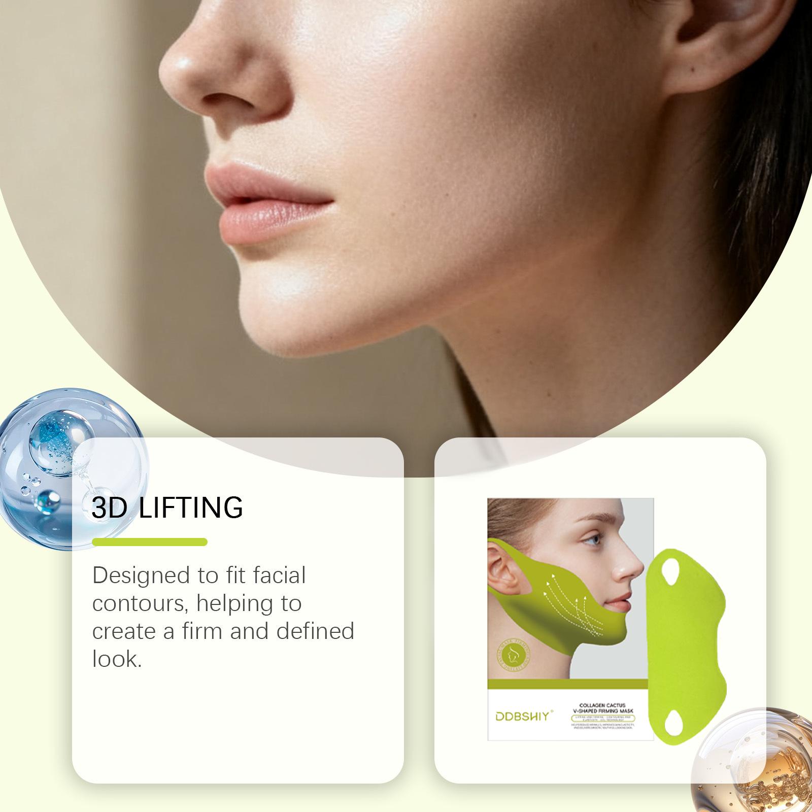 4-piece set *CACTOX V-LIFTING MEWING BAND with CactusCooling Reduce Puffiness & Pore Tightening for Visible PoreCare Skin Repair