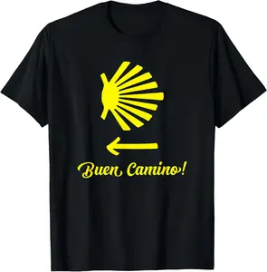 100%cotton Camino de Santiago de Compostela Way of Saint James Pilgrims T-Shirt
