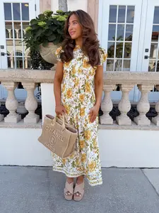 Sunset In Palm Midi Dress