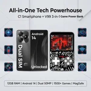 [Mother's Day] MIRO C1 Selfie & Stream Camera Phone – Dual 50MP Front & Back Cameras, 5000mAh Battery, 12GB RAM + 128GB Storage, Android 14, Unlocked Dual SIM – Perfect for Vlogging, Live Streaming, Travel, Social Media & Daily Use