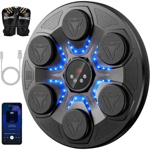 Upgrade  Boxing Machine For Adults , Interactive  Punching Machine with Gloves 12 Modes 12 Speeds, Wall Mounted  Boxing Punching Pad with  Connection LED Display