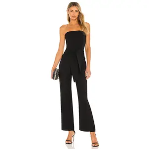 superdown Jordan Tie Waist Jumpsuit in Black