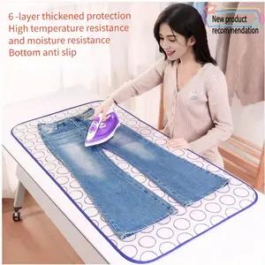 Portable high-temperature heat-resistant ironing pad - Foldable, waterproof, and insulated, suitable for travel/home use
