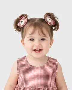 Gingham Bear Buddy Clips