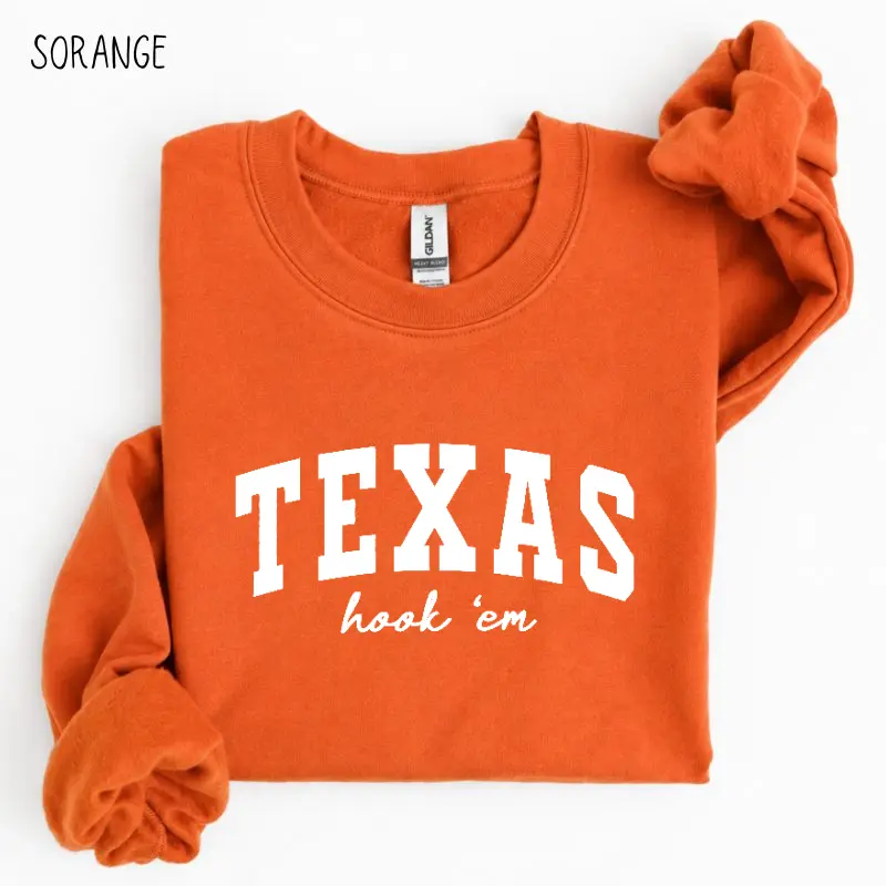 Texas Hook Em Sweatshirt, Sport ChantsSweatshirt, Longhorn Football Top, UT Fan Gift, College Football, Game Day Apparel