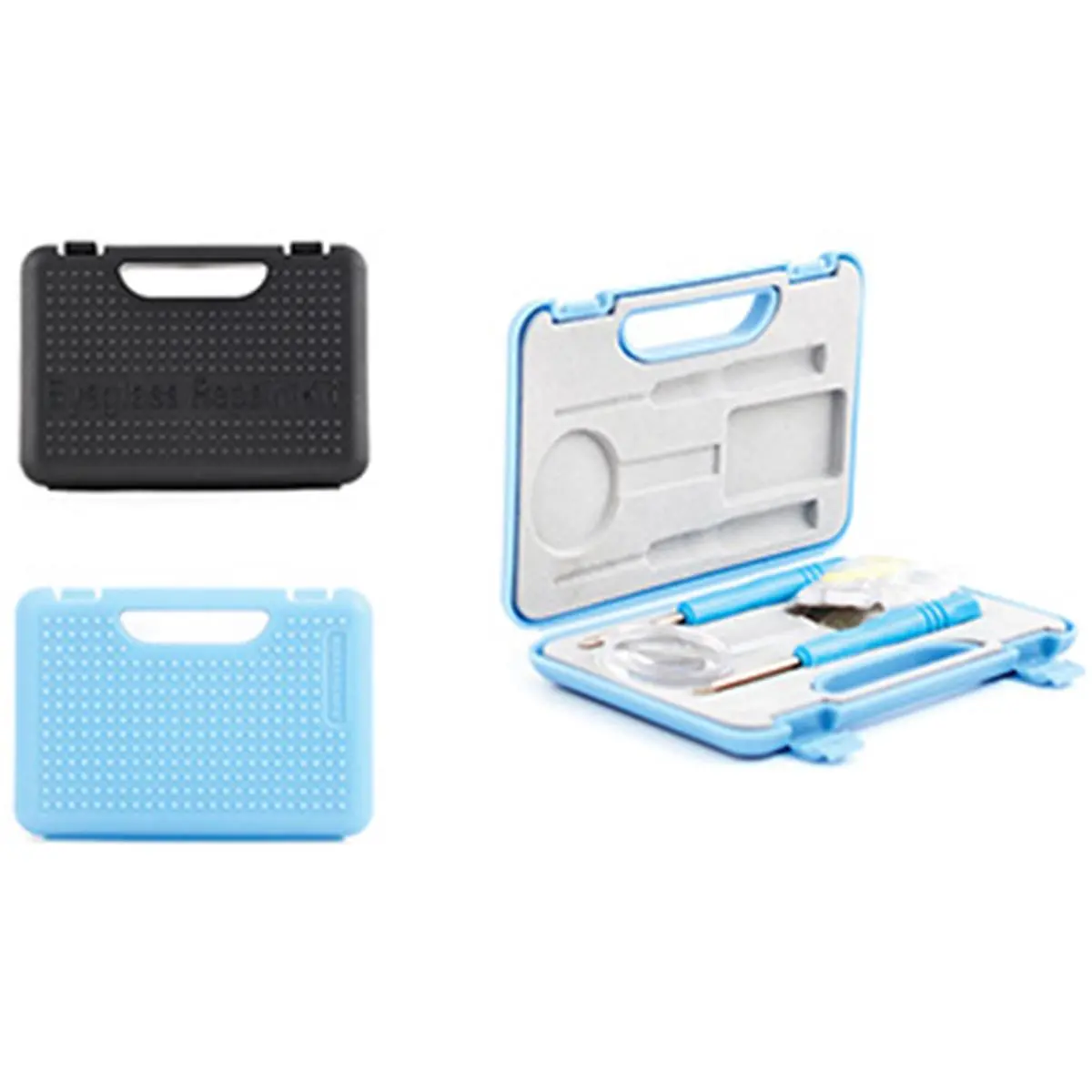 212 MAIN Eyeglass Repair Kit - High-Quality Modern Assorted Hardware Tool Kit Set with Magnifying Glass, 8 Screws, Flat-Head Screwdriver, 6 Nose Pads for Sports, Outdoor Cycling (Screws + Tools Included)