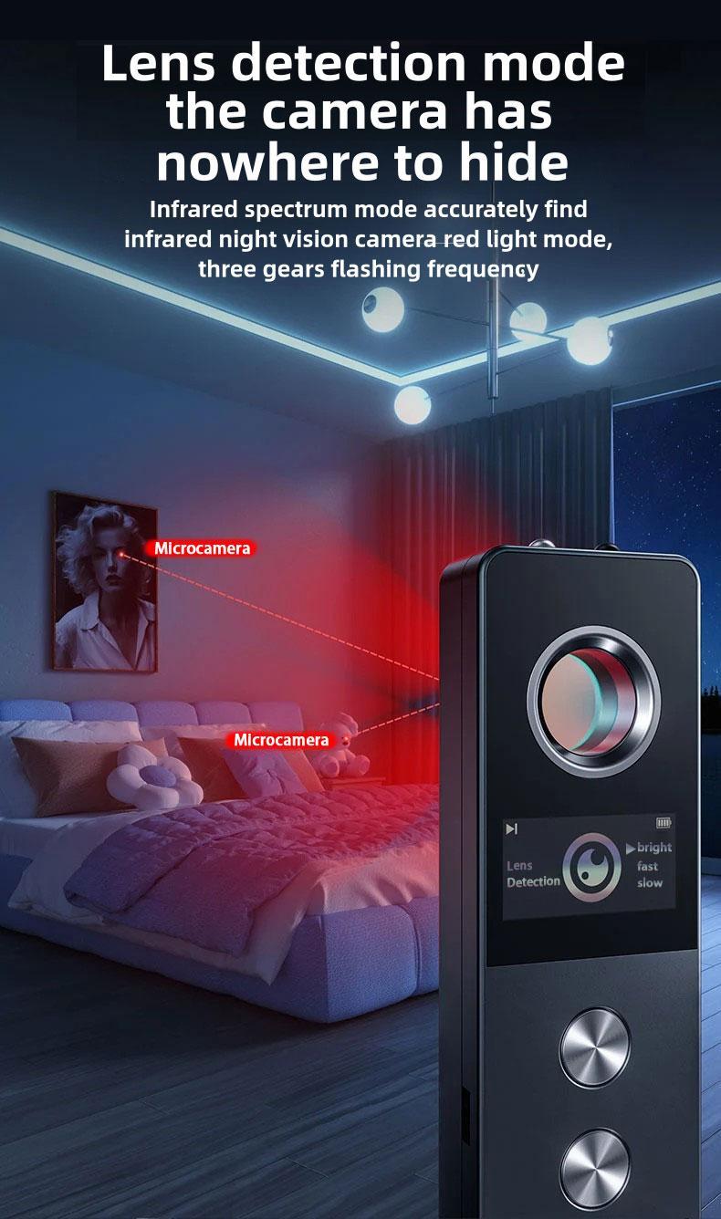 Hidden Camera Detector & Insect Detector Hidden Device Detector for Hidden Cameras, GPS Trackers, Listening Devices and Bugs, Privacy Tool for Hotels, Offices, Airbnb, Bathrooms Electronic Gadgets Safety