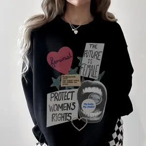 Womens Rights Sweatshirt Crewneck For Women Girl Power Women Rights Trendy Retro Aesthetic Vintage Feminist Feminism Y2k