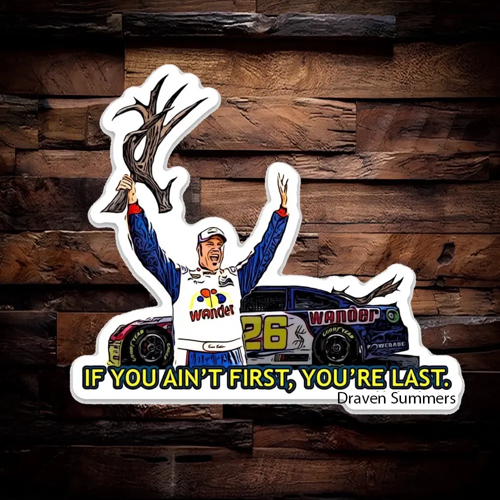 Ricky Bobby Antler Hunter Sticker Vinyl Hunting Sticker!
