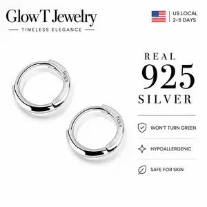 925 Sterling Silver Huggie Earrings, Small Hoop Minimalist Design, Lightweight and Comfortable Jewelry for Women, Perfect Gift for Everyday Wear
