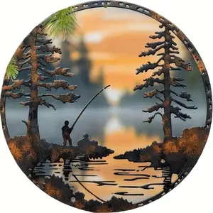 Fishing Themed DIY Diamond Arts Colorful Painting Kit without Frame, DIY 5D Diamond Arts Colorful Painting Kit, Wall Art Decor for Home