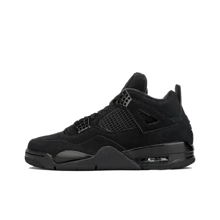 All Black Suede High Top Everyday Outfit Sneakers, Unisex Streetwear Shoes, Shock Absorbing Cushioned Sole, All Day Comfort, Wide Feet Friendly, Original Shoe Box Included
