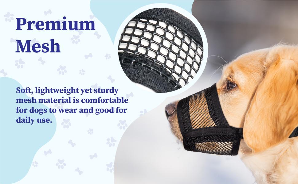 Dog Muzzle for Varies Dogs - Air Mesh Muzzle for Varies Sized Dog | Adjustable No Bark Dogs Muzzles for Scavenging Licking & Chewing | Prevent Biting |