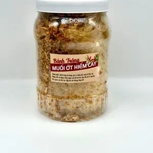 SPICY RICE PAPER WITH CHILI SALT 10.5oz - BÁNH TRÁNG MUỐI ỚT HIỂM CAY 300g/hủ - Vietnamese Food Product