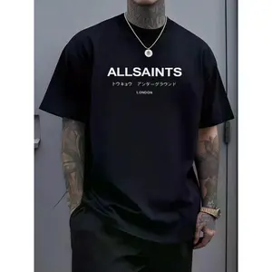 Father's Day Gift,ALLSAINTS Tokyo Underground London Text Graphic T-Shirt, Symbolizing Global Urban Culture and Cross-City Connection, 100% Cotton Men's Tee