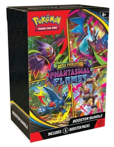 Pokémon Phantasmal Flame Booster Bundle - Includes 6 Booster Packs for Trading Card Game Mega Evolution