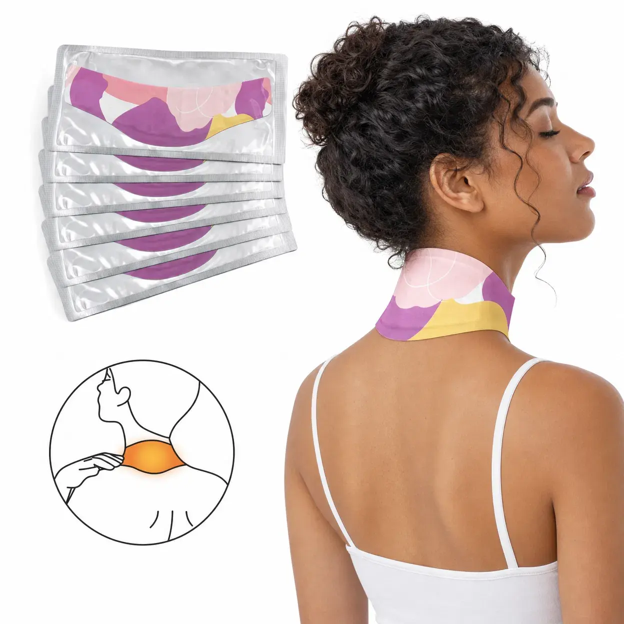 Herbal Heat Patch for Neck & Shoulder Pain Relief - 4-Hour Heat Therapy Heating Pads, Adhesive Heat Patches for Muscle & Joint Pain - Flexible Fit for Comfort & Extended Wear - Flexible Skin-Friendly Warm - Fashionable outdoorfun