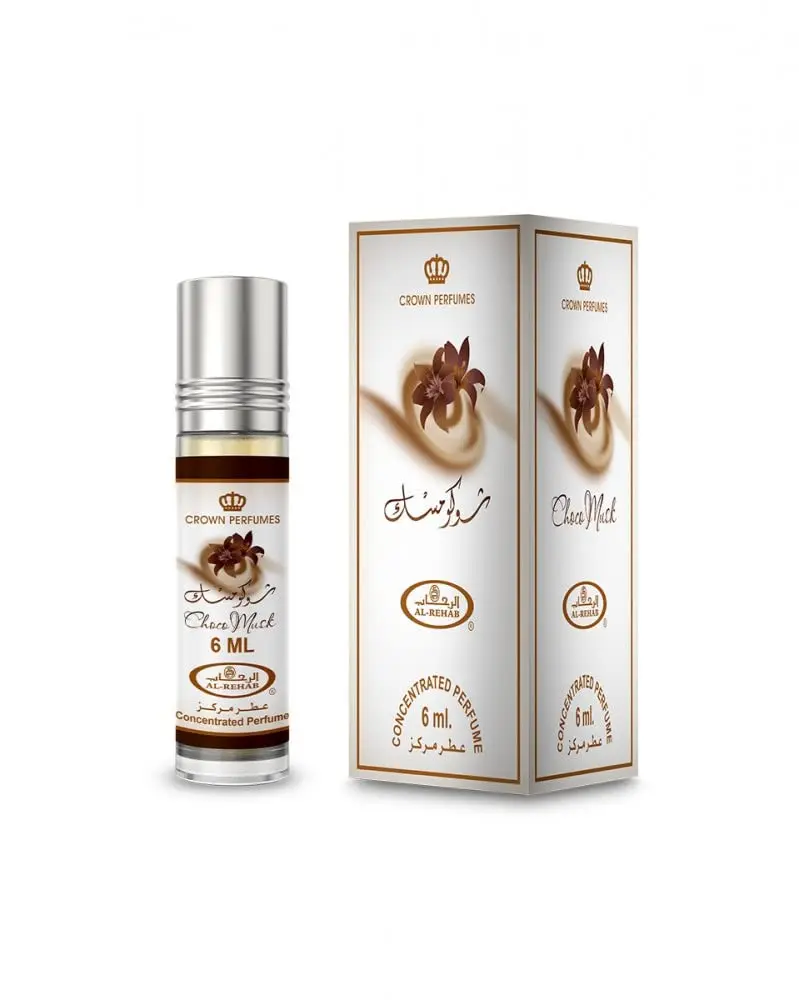 Choco Musk Concentrated Perfume Rollerball for Unisex, 0.2 Ounce Aroma Fragrance Scent Scented Cosmetic Cologne