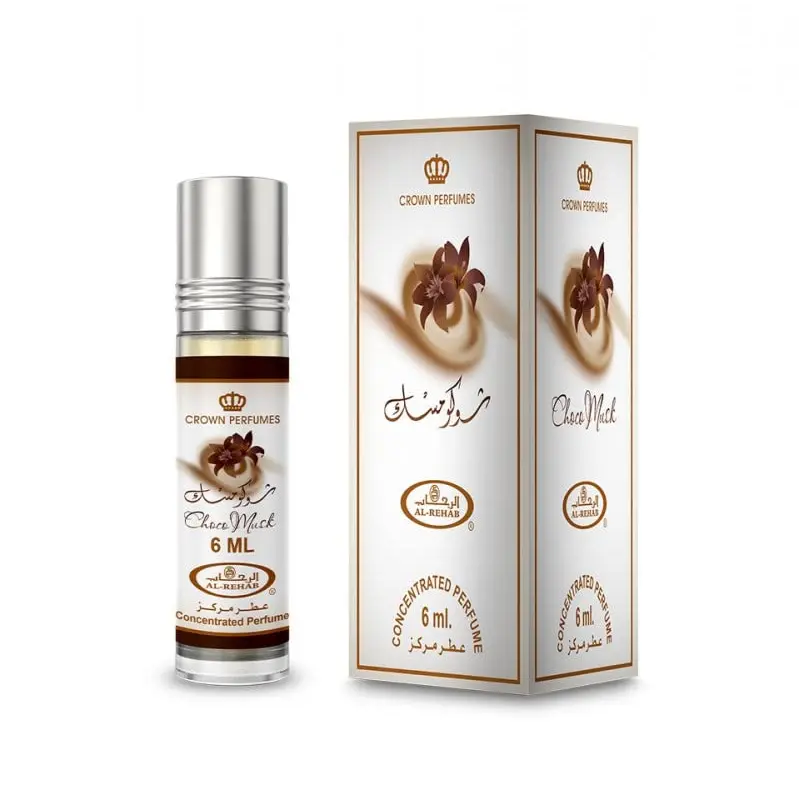 Choco Musk Concentrated Perfume Rollerball for Unisex, 0.2 Ounce Aroma Fragrance Scent Scented Cosmetic Cologne
