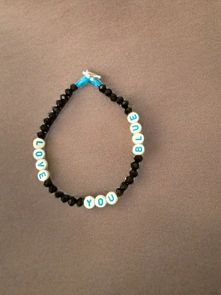 Back the Blue Police Support Bracelet - Handcrafted Glass Bead Jewelry for Law Enforcement Appreciation Events & Everyday Wear