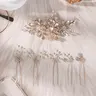 Elegant Crystal Leaf Hair Accessory Set, Bridal Wedding Comb & U-Shaped Hair Pin, Luxurious Updo Photo Accessories Combination, Headwear Design