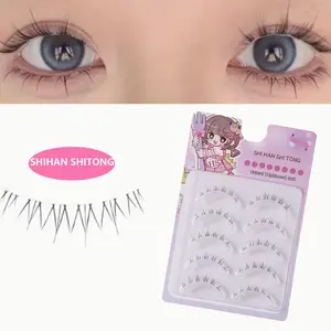 5 Pairs Little Flame Full Strip Lower Lashes, Clear Invisible Band, Lightweight Comfort, Natural Look, Reusable, Beginner Friendly