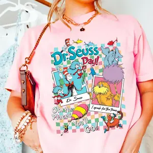 DDr. Seusss Whimsical Book Illustration, Retro Storybook Characters Tshirt, Nostalgic Reading TShirt, Vintage Kids Literature Art Tee