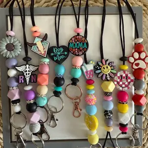 Silicone Bead Lanyard with Breakaway Clasp