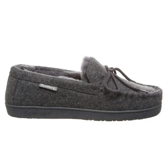 BEARPAW Mens Moc II Slipper - Gray II - 9 1295M-055-9