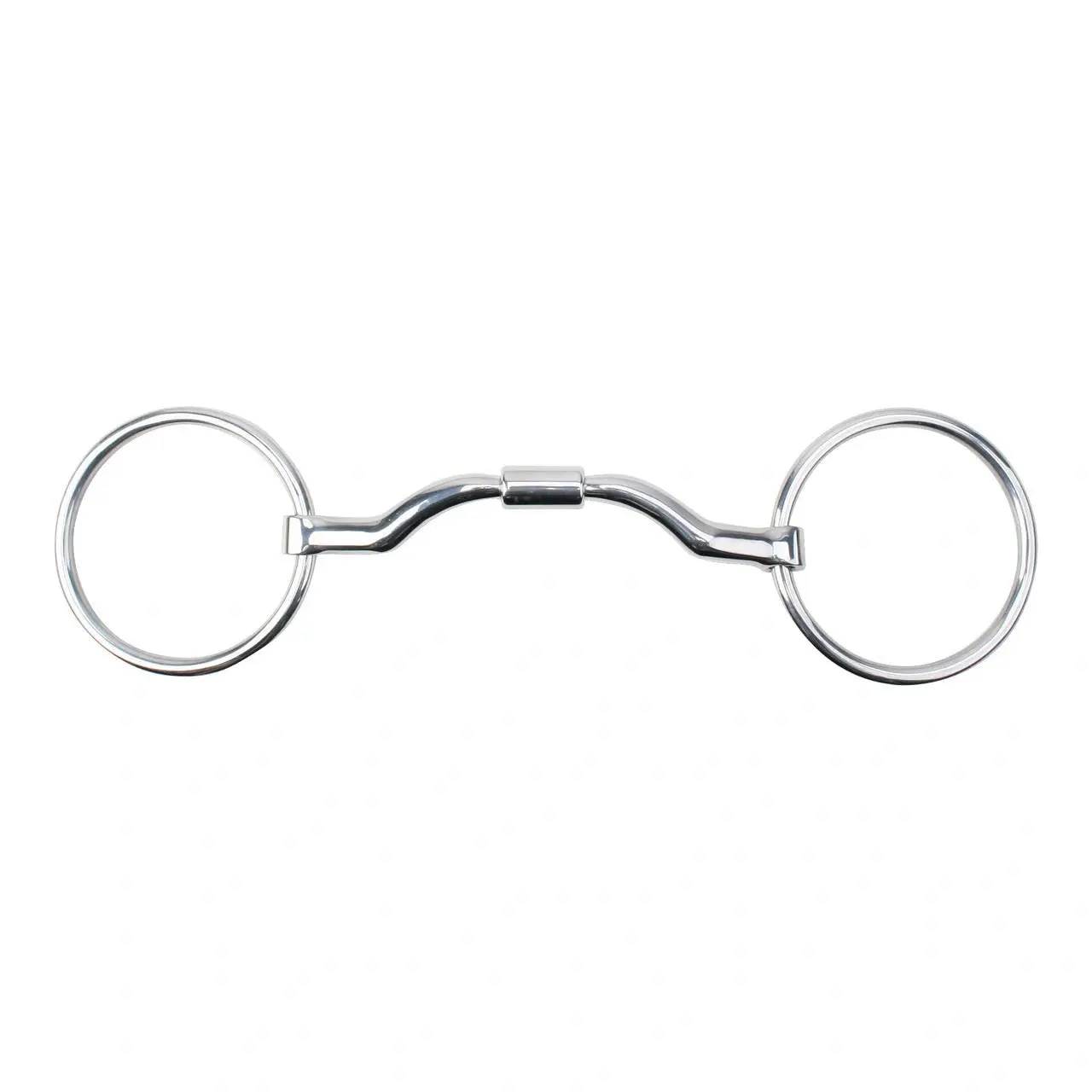 Myler MB 33 Loose Ring Snaffle - 5 1/2" Mouth Level 3 Low Wide Ported Barrel Dressage Legal Stainless Steel with Copper Inlay