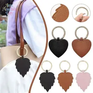 Heart & Leaf Magnetic Hat Clip, PU Leather Anti-Lost Hat Holder, Portable Travel Organizer Clip, Hands-Free Bag Charm for Outdoor & Daily Use