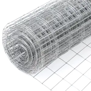Welded Wire Fence 15 Gauge, 4×50ft Galvanized Welded Fence Wire Roll, Mesh Size 2-Inch x 4-Inch, Hog Wire Fencing Cage, Multiple Use for Home Improvement & Animals Enclosure (4ft. x 100ft.)