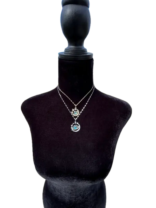 Galaxy, Stars & Planet Stainless Steel Necklace