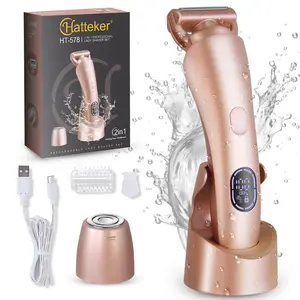 2 in 1 Electric Hair Removal Tool, 1 Box USB Rechargeable Washable Hair Removal Machine & Accessories, Women's Hair Removal Tool for Home & Travel