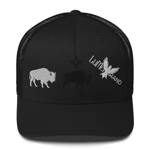 LuMen Retro Trucker Hat – Dual Buffalo Design