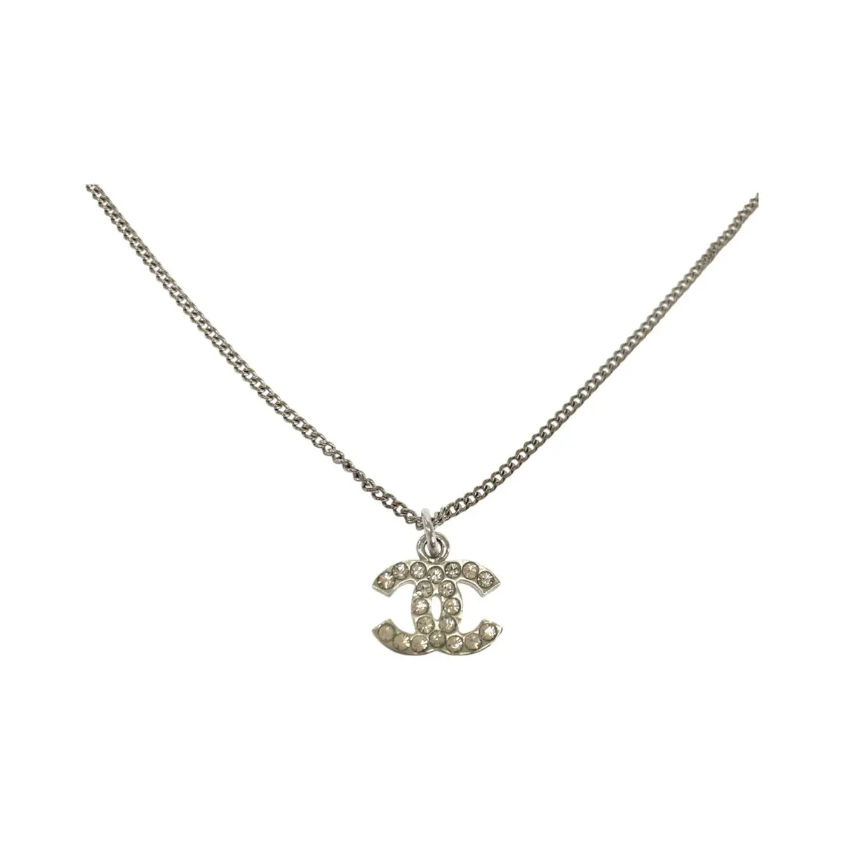 Pre-owned CHANEL Gold-plated Small Leather Goods Coco Mark Necklace