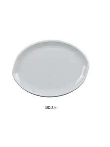 Yanco MD-214 Milando Oval Plate - Melamine, White - 10 x 14 in. - Pack of 12