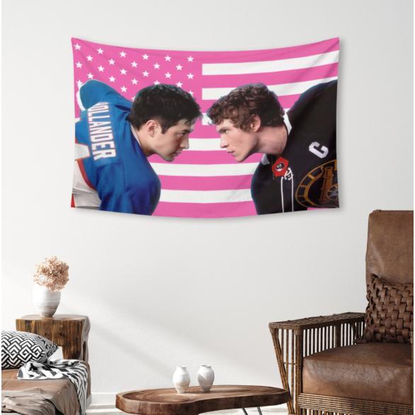 Vintage Heated Rivalry Tapestry, Retro Game Day Flag, Sports Aesthetic Wall Decor, Classic Competition Banner, Bedroom Dorm Decor for Fans 16