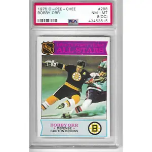1975-76 O-Pee-Chee Bobby Orr #288 PSA 8 HOF