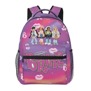 BRATZ versatile backpack with large capacity — BRATZ laptop backpack for daily commuting, business, hiking; casual cartoon BRATZ merchandise travel daypack and school bag for kids, women, men, and gift giving