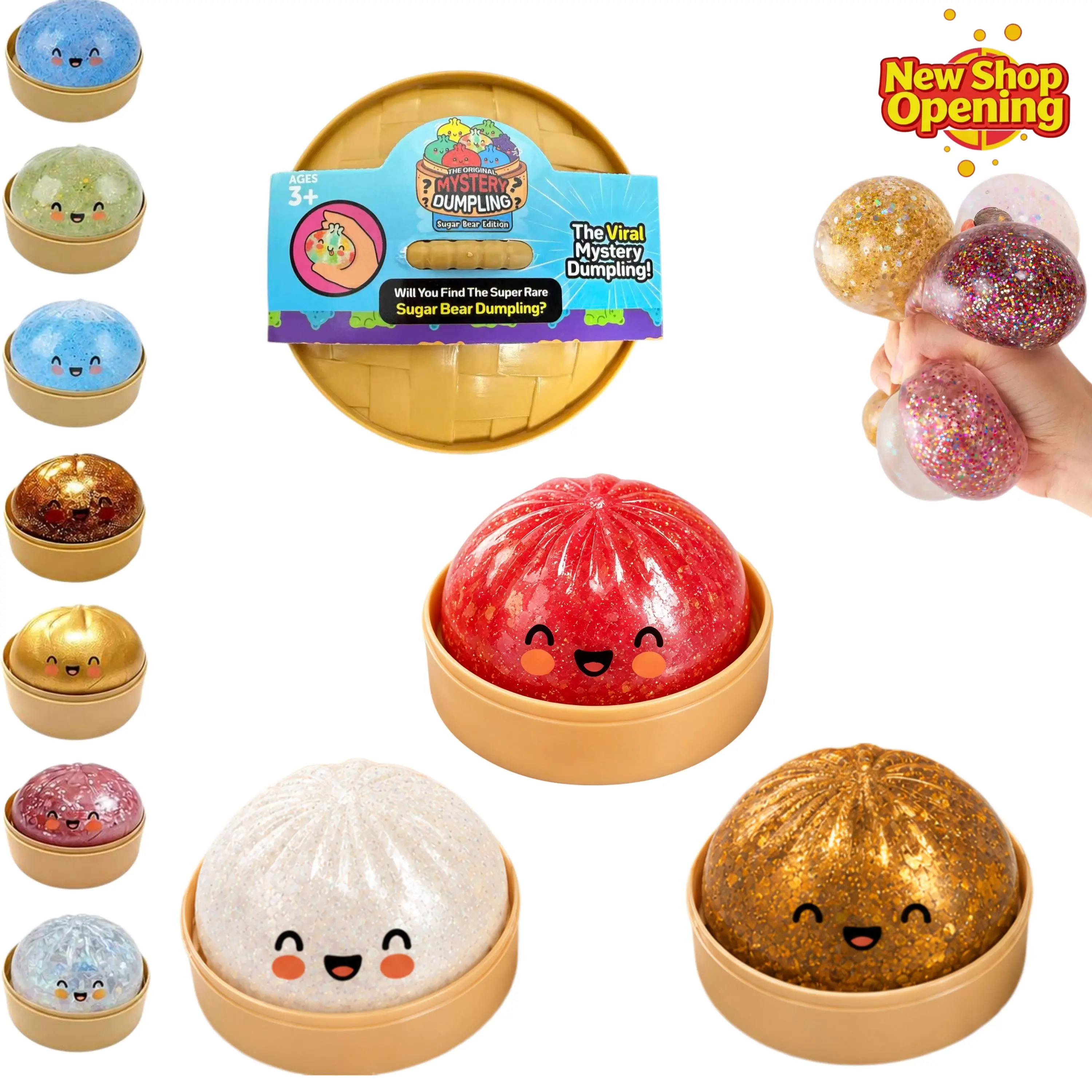 2026 New Shiny Dumpling Squeezable Toy, Cute Stress-Relieving Toy, Suitable for Adults to Relieve Stress and Anxiety, Suitable for Home, Office, and Parties, Suitable for Adults and Children
