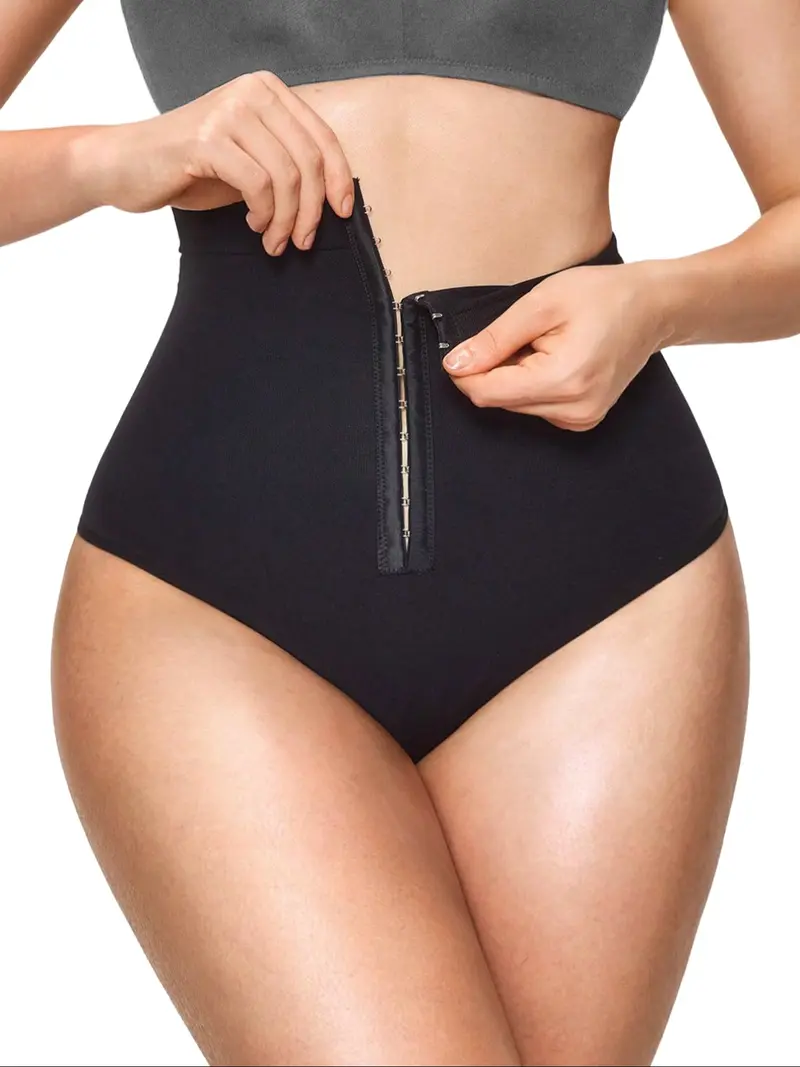 Women's High Waist Shapewear Thong Panties, Tummy Control Butt Lifting Seamless Comfort Underwear, All Seasons Plain Design, High Waisted Shapewear, Hip Lifting Shaping