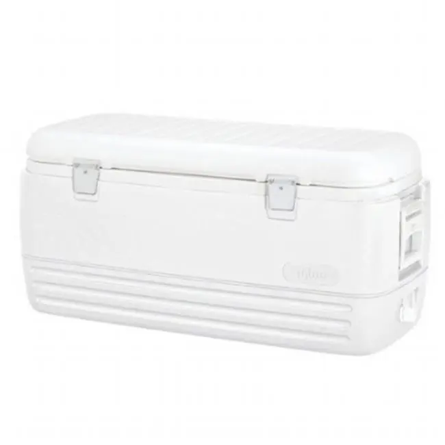 IGLOO 44577 120-qt Polar Insulated Portable Cooler, White, Camping Kitchen Supplies, Insulated Box, Drink Cooler for Outdoor Use, Campfire-BBQ Parties