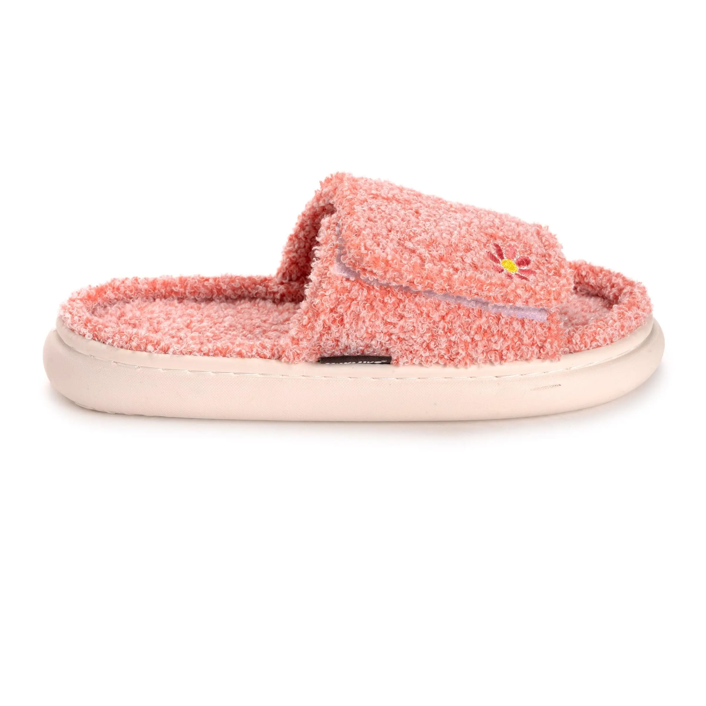 Muk Luks Women's Gael Daisy Toweling Slide Slippers with an Adjustable Strap, Cushioned Memory Foam, and Indoor/Outdoor Soft Sole, Shoe, Footwear