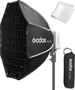 Godox ML100Bi ML-SF50 Octagon Softbox, 50cmX50cm/19.6Inchx19.6Inch Godox Mount Softbox for ML100R ML100Bi, ML60IIBi, ML60Bi, ML60, ML30Bi, ML30 LED Video Light