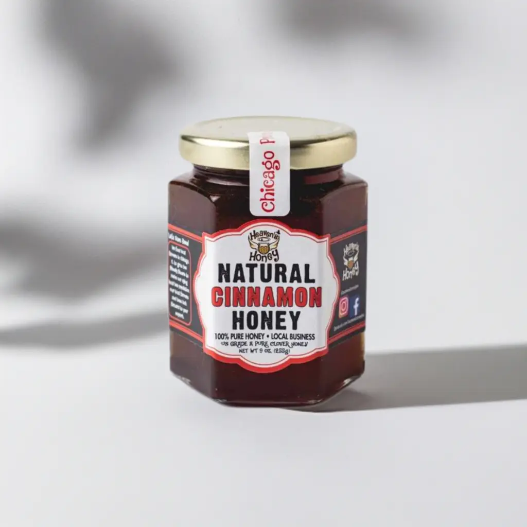 Raw Cinnamon Honey | Raw, Unfiltered, Unprocessed Honey Flavor Natural Sweet honey bottle