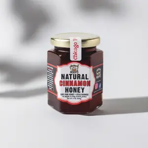 Raw Cinnamon Honey | Raw, Unfiltered, Unprocessed Honey Flavor Natural Sweet honey bottle