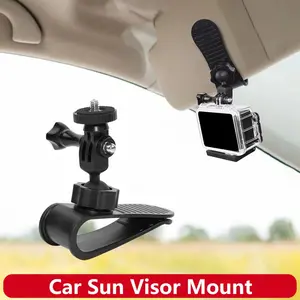 Car Sun Visor Mount Holder For GoPro Hero 13 12 11 10 9 SJCAM SJ4000 AKASO Insta360 X5/X4/X3 DJI Osmo Action Camera Accessories