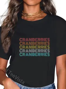 100% Cotton Unisex Cranberries Shirt Vintage Retro Apparel Retro Vintage Cranberries T-Shirt Graphic Printed Casual Round Neck T shirt